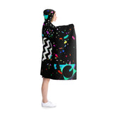 Black Confetti | Hooded Blanket