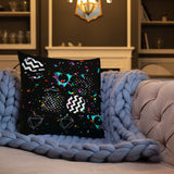 Black Confetti | Throw Pillow (Available in Two sizes)